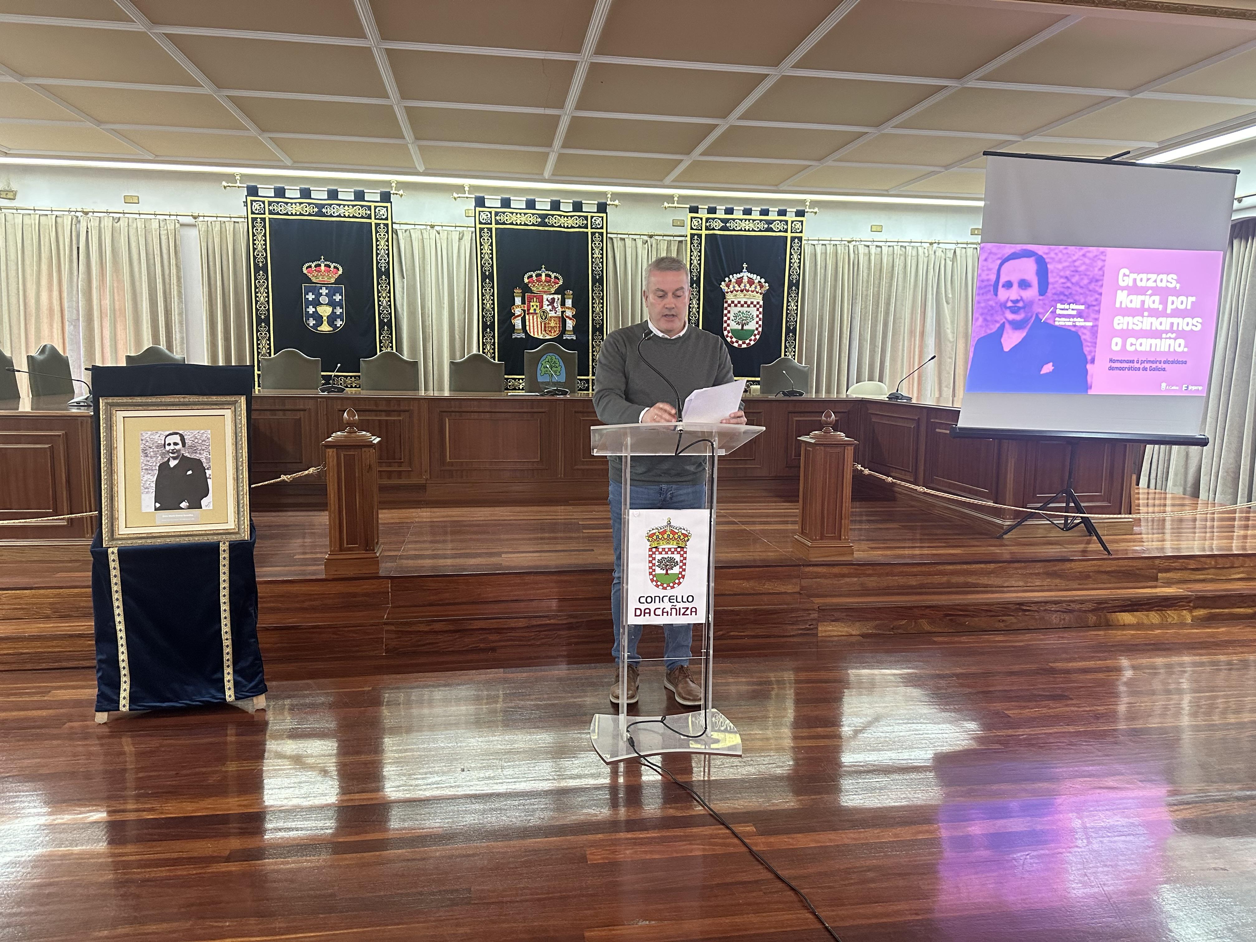 A Cañiza homenaxea a Maruja Gómez, a primeira alcaldesa democrática de Galicia elixida no municipio en 1936