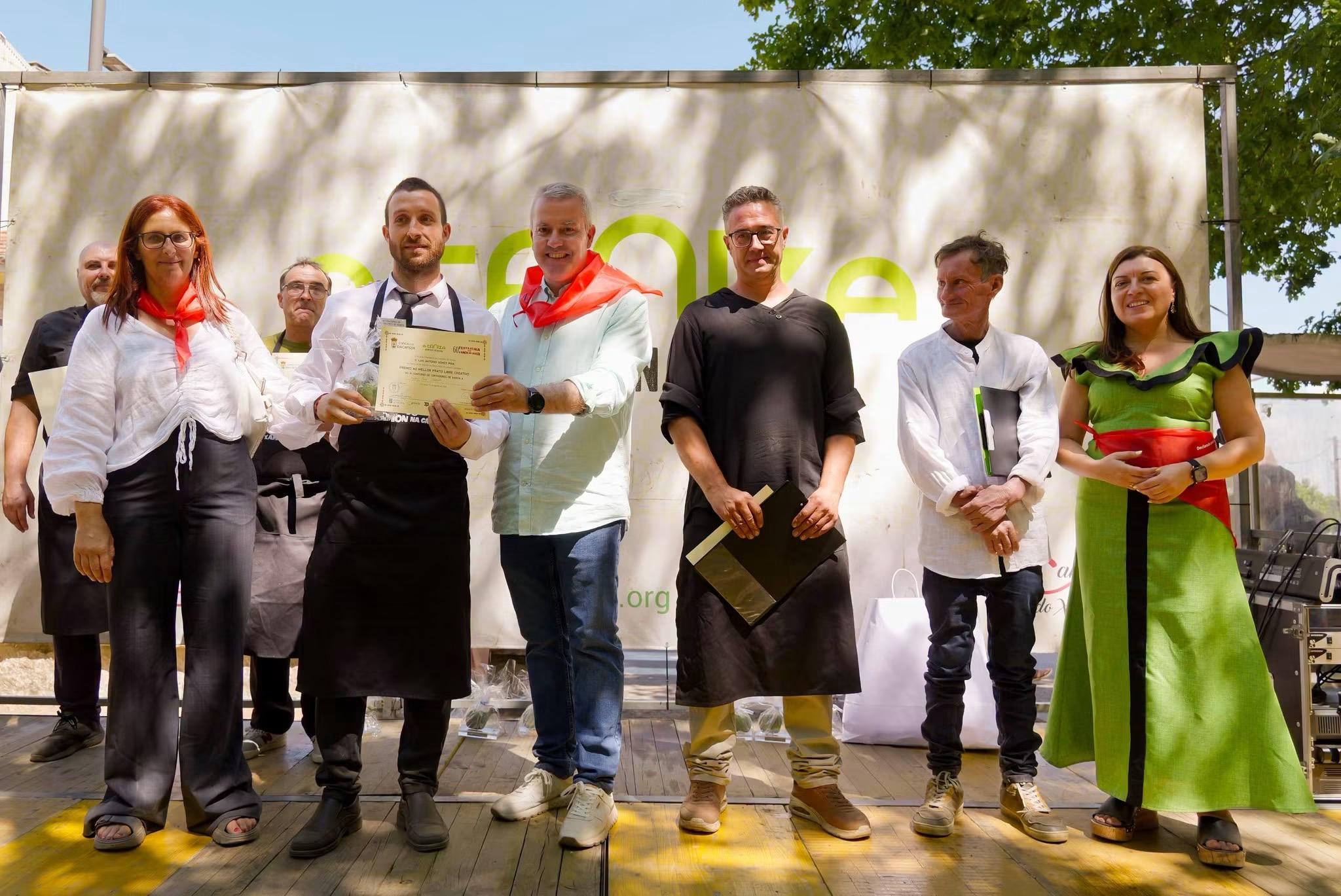 Gañadores do XI Concurso de Cortadores de Xamón celebrado o 15 de agosto na Carballeira do Cacharado