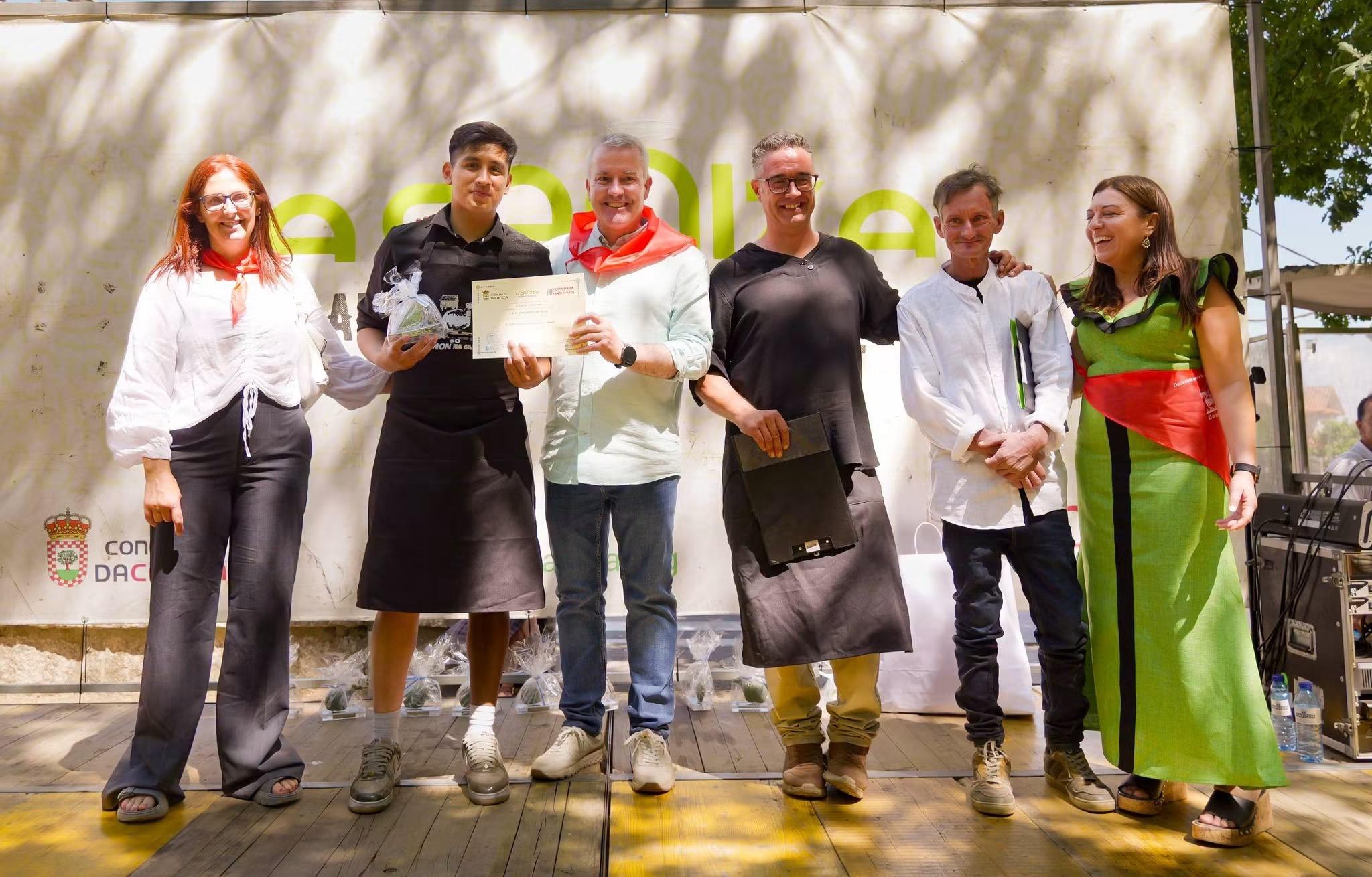 Gañadores do XI Concurso de Cortadores de Xamón celebrado o 15 de agosto na Carballeira do Cacharado