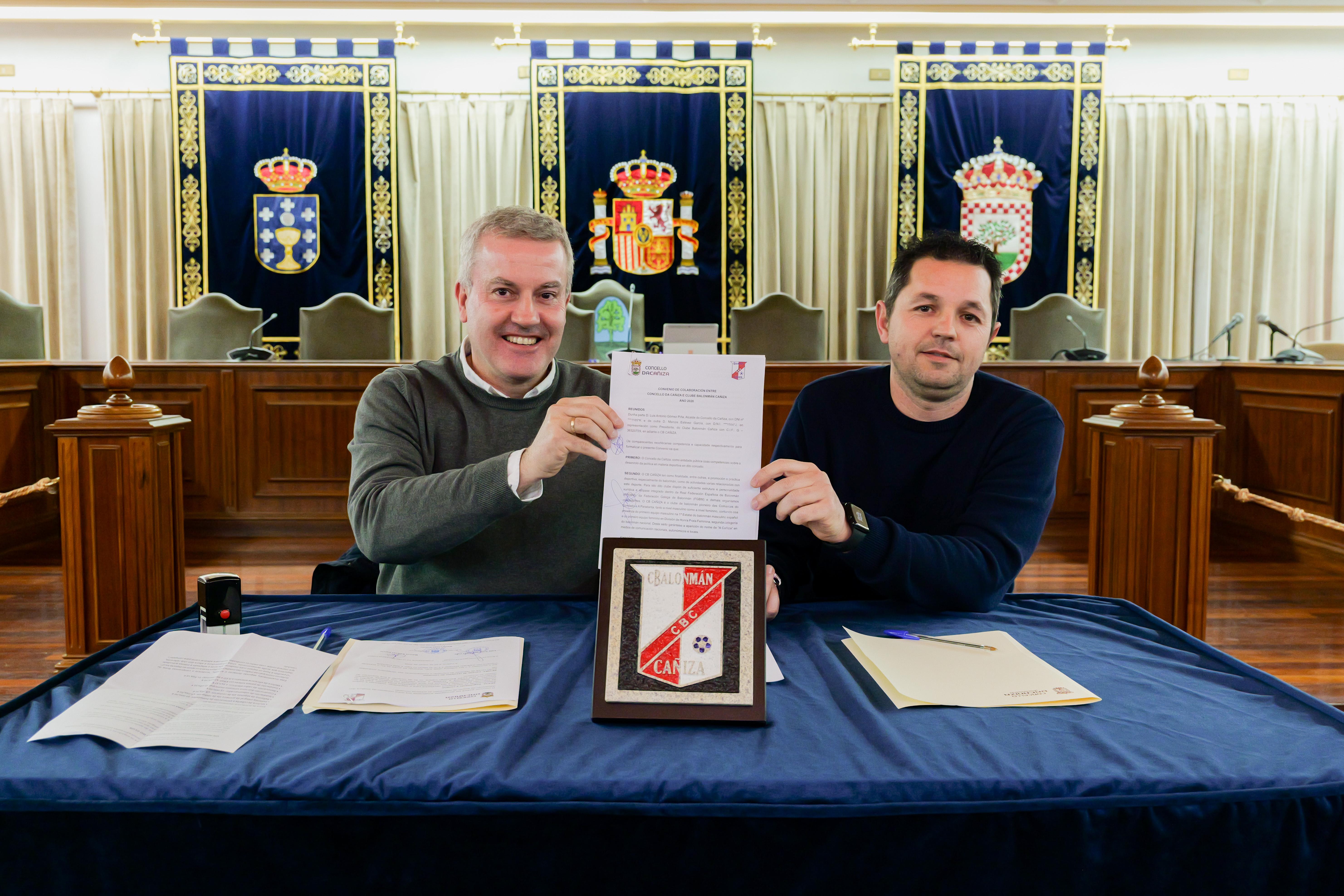 O Concello e o Club Balonmán Cañiza renovan o seu compromiso o deporte para o ano 2026