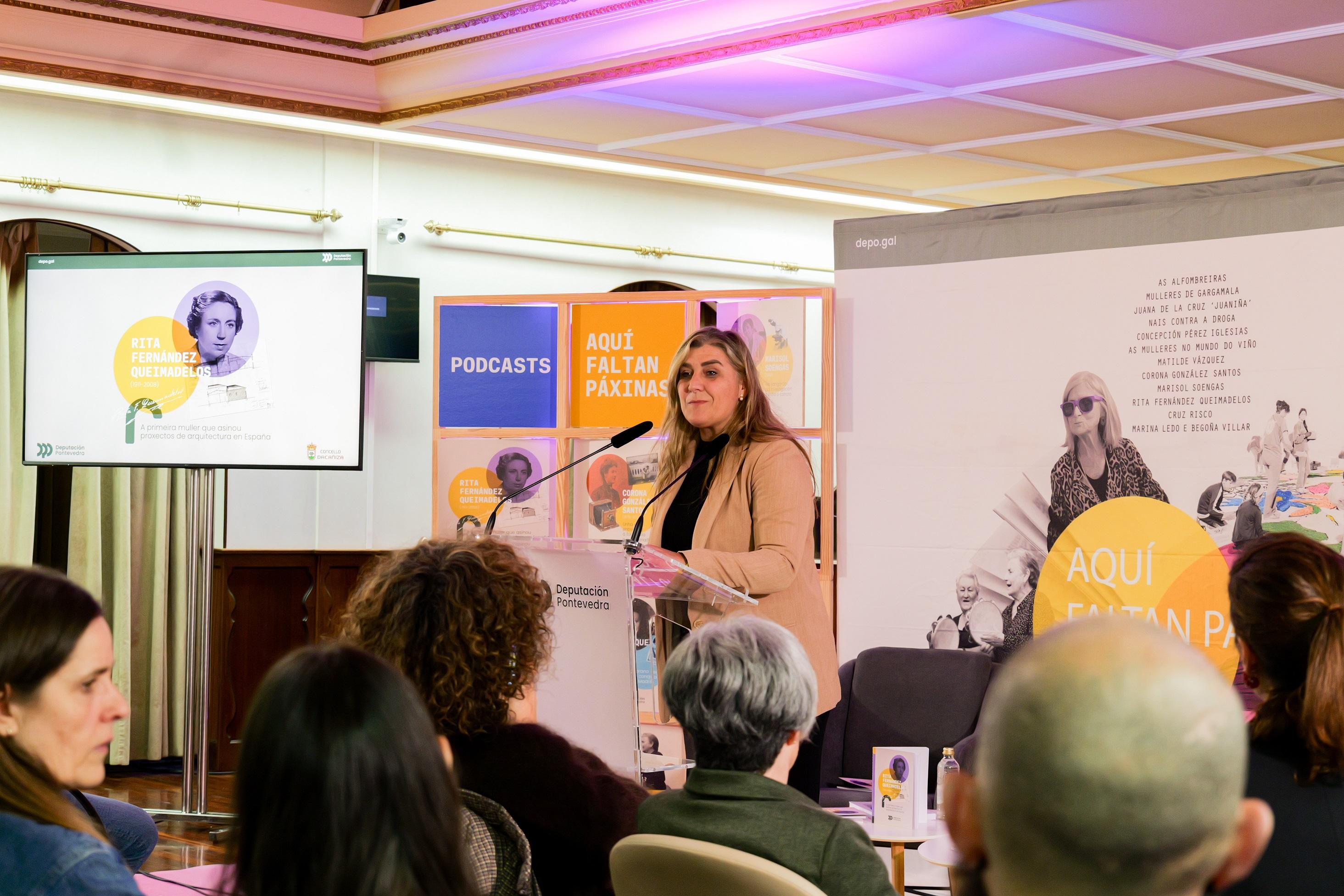 O Concello da Cañiza e a Deputación de Pontevedra renden homenaxe á arquitecta pioneira Rita Fernández Queimadelos