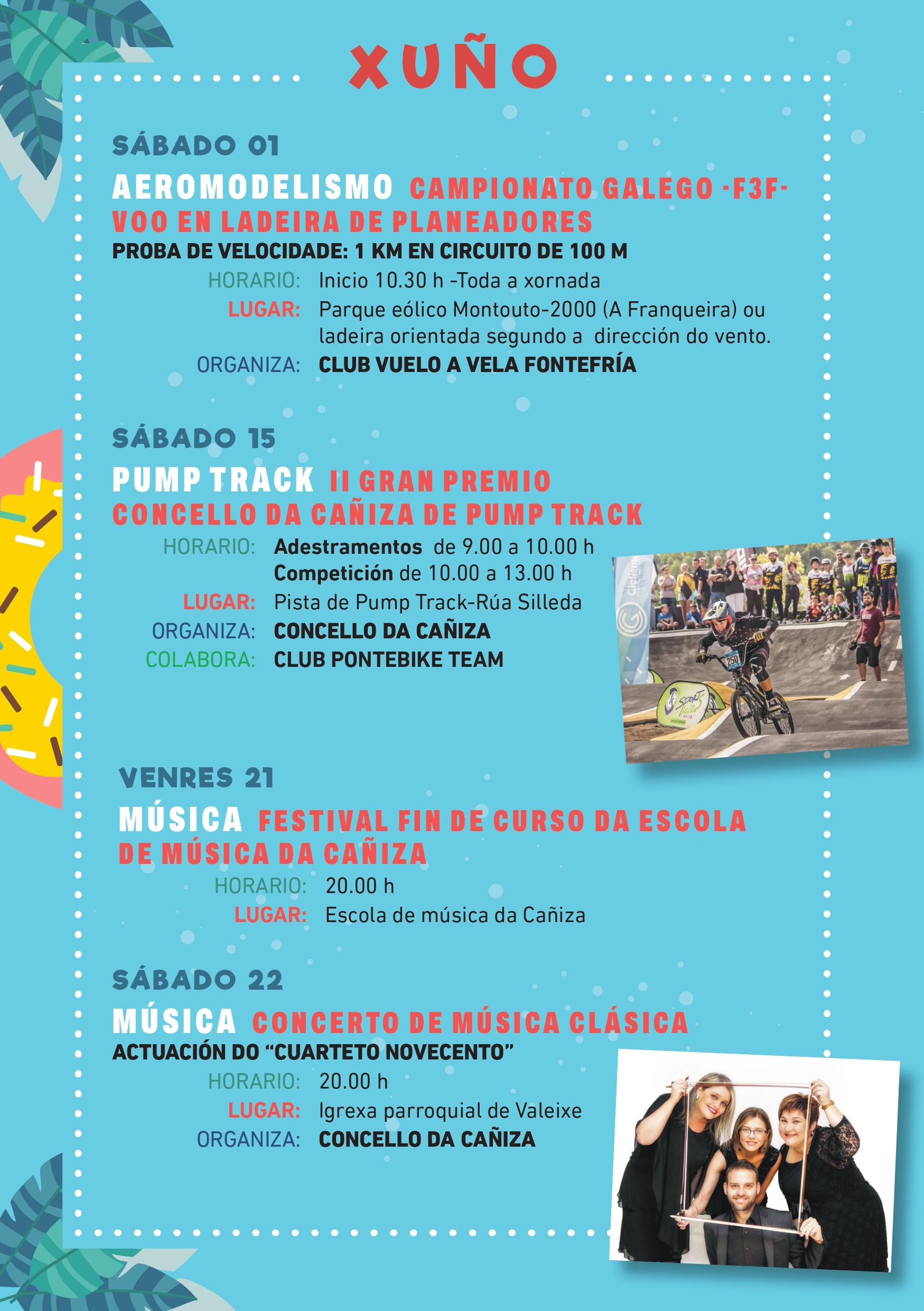 Programación do Verán Cultural e Deportivo Concello da Cañiza 2024