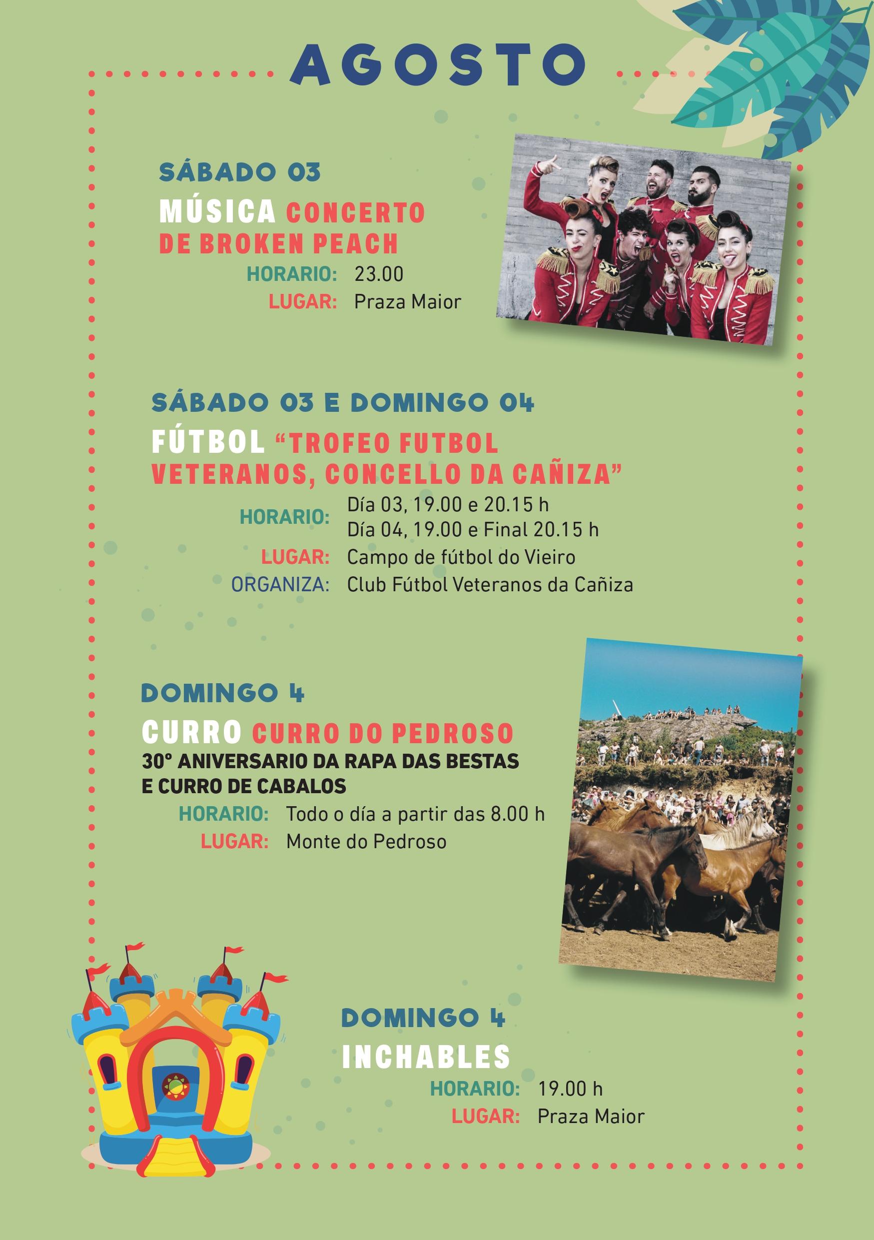 Programación do Verán Cultural e Deportivo Concello da Cañiza 2024