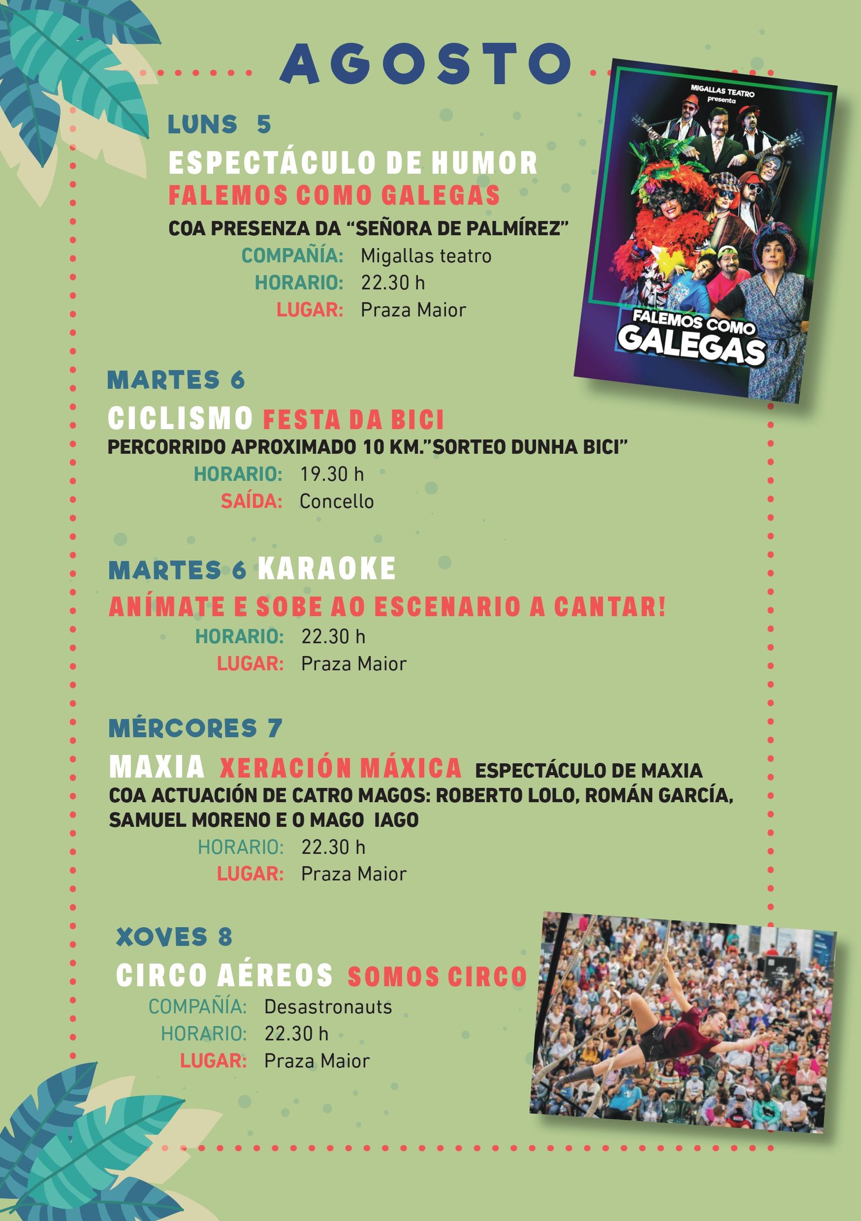 Programación do Verán Cultural e Deportivo Concello da Cañiza 2024
