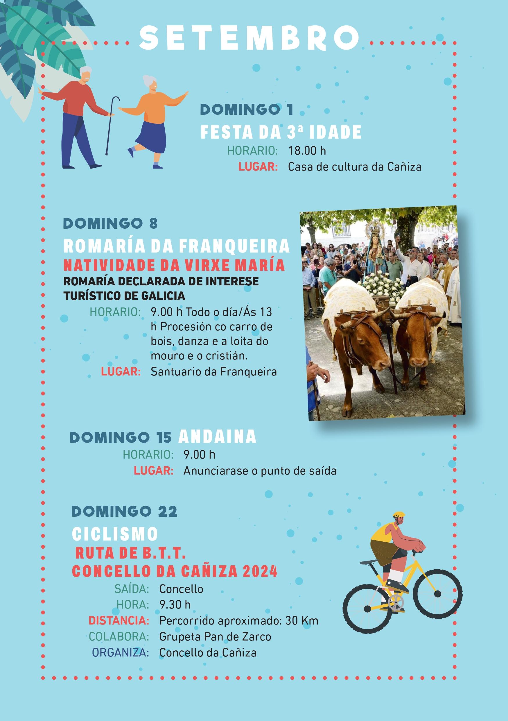Programación do Verán Cultural e Deportivo Concello da Cañiza 2024