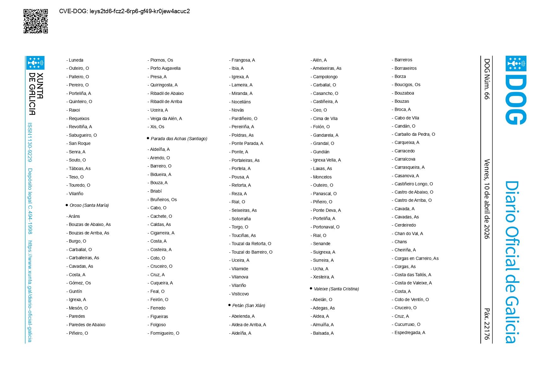 O Concello informa sobre o cambio da súa denominación oficial no Nomenclátor de Galicia