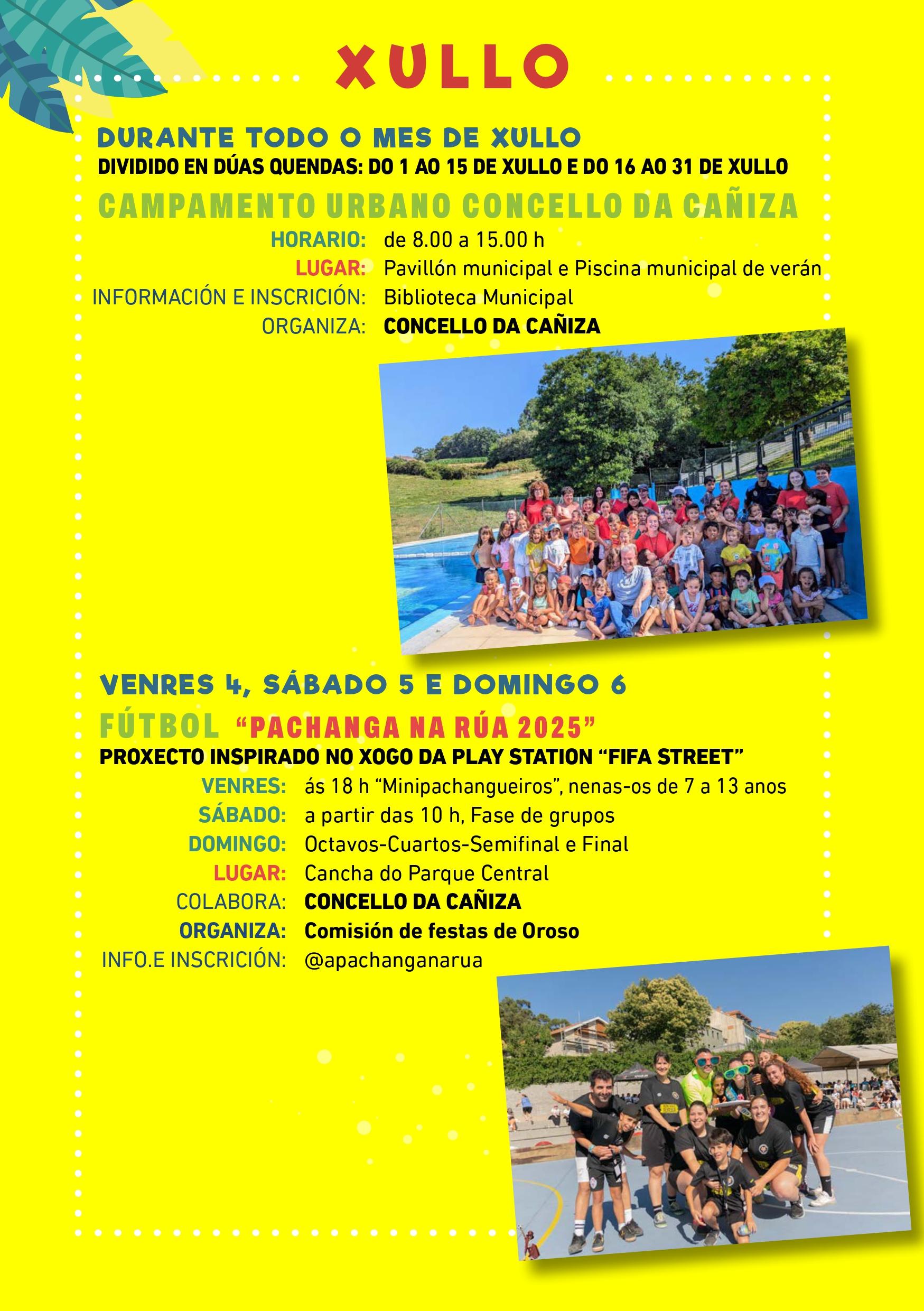 Programación do Verán de Lecer 2025 Concello da Cañiza