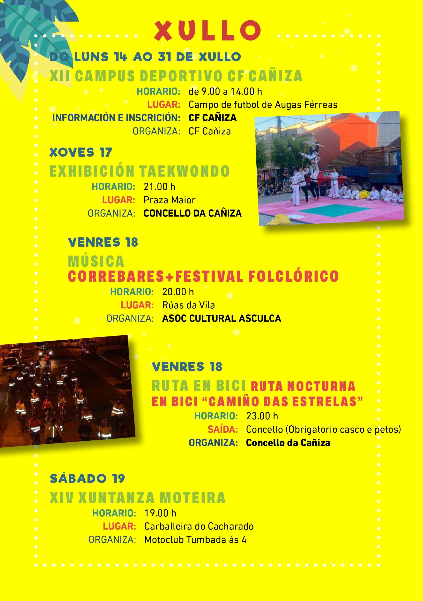Programación do Verán de Lecer 2025 Concello da Cañiza
