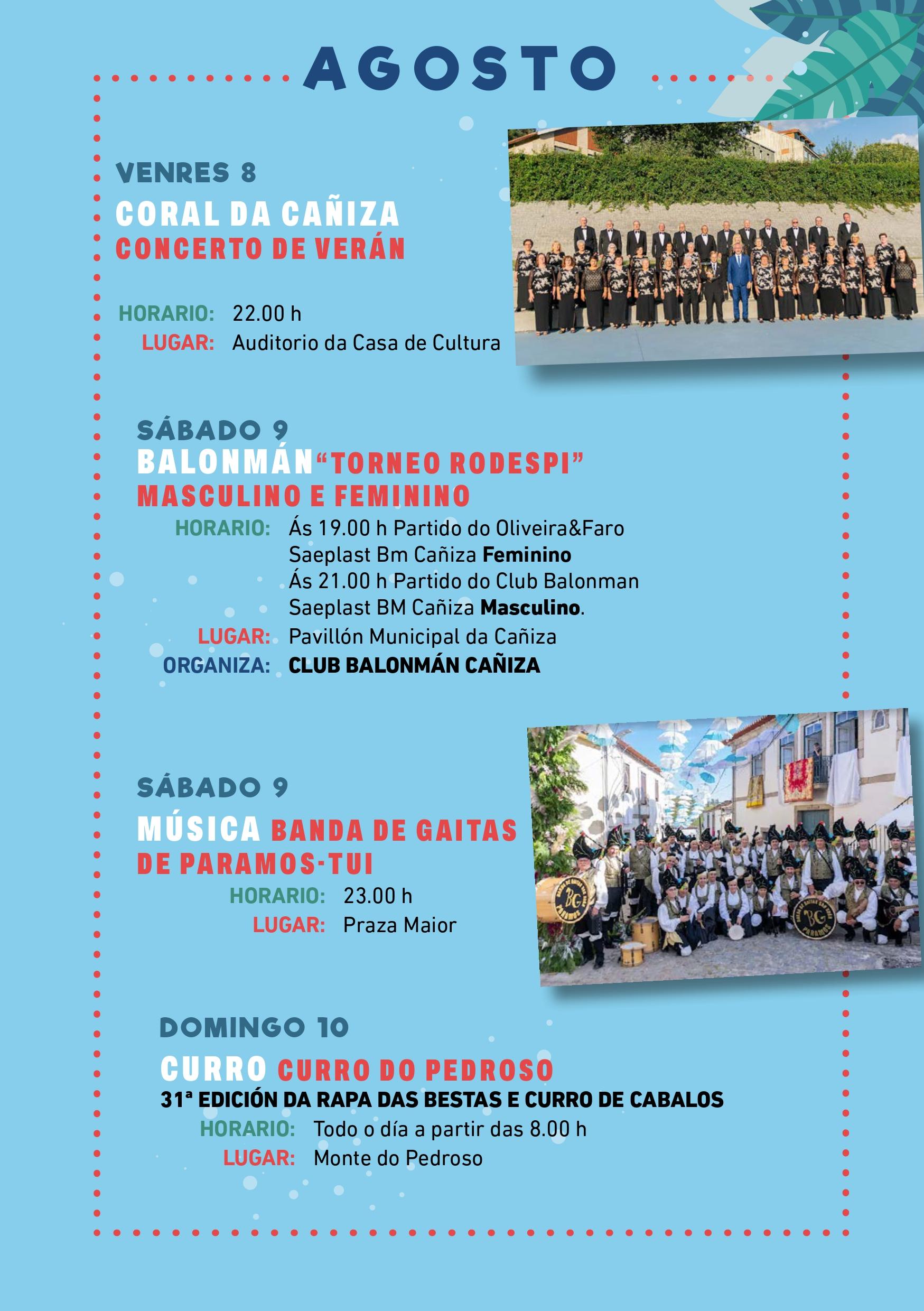 Programación do Verán de Lecer 2025 Concello da Cañiza