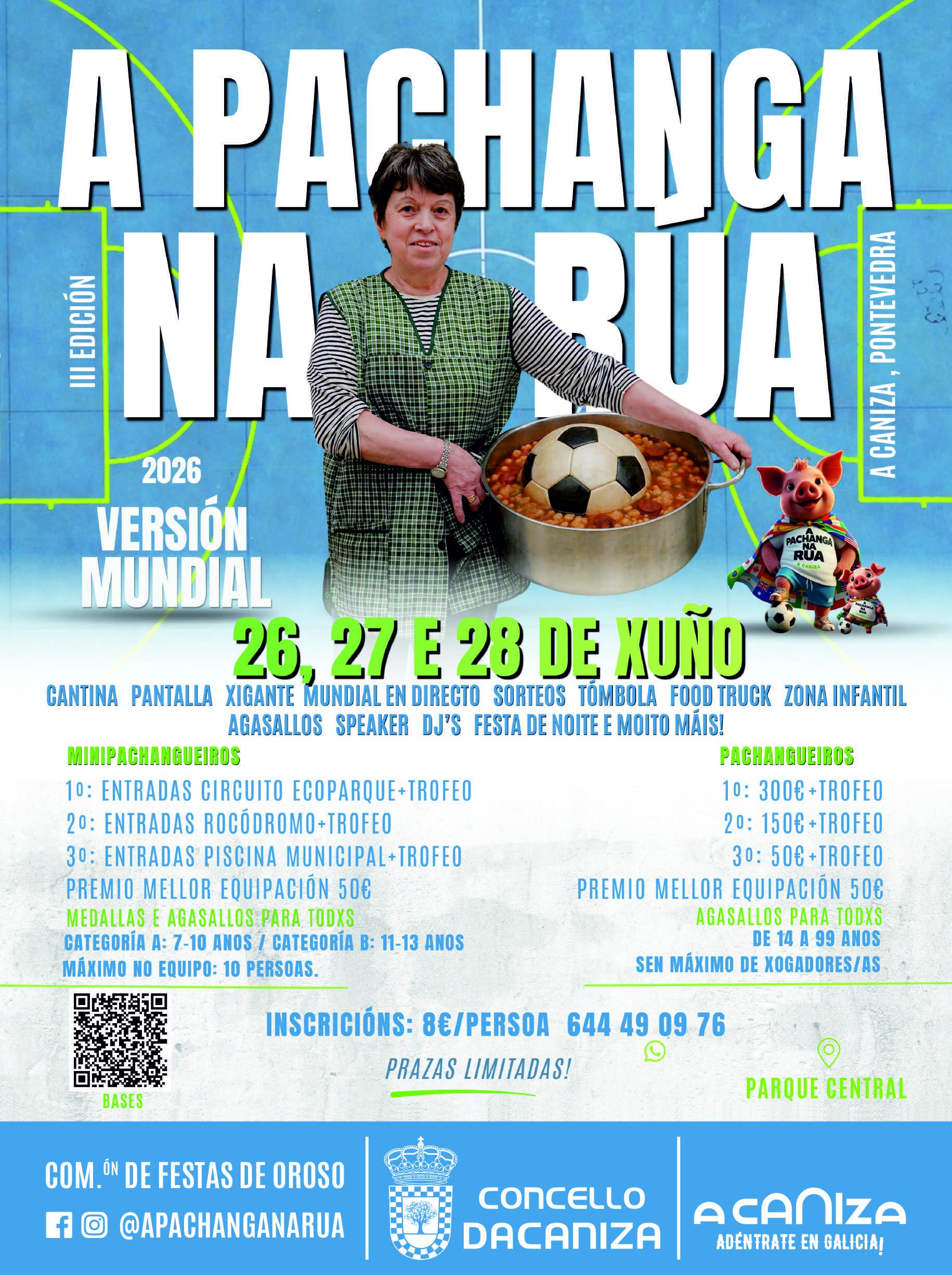 O Concello da Caniza presenta a III edición de “A Pachanga na Rúa”, que se celebrará os días 26, 27 e 28 de xuño