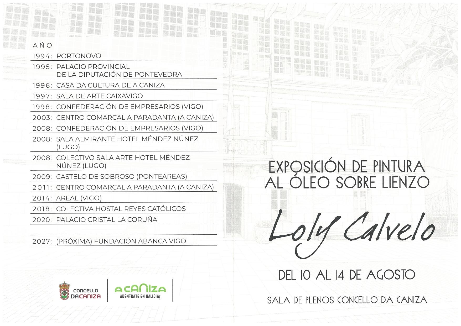 EXPOSICIÓN DE PINTURA DE LOLI CALVELO «Al óleo sobre Lienzo»