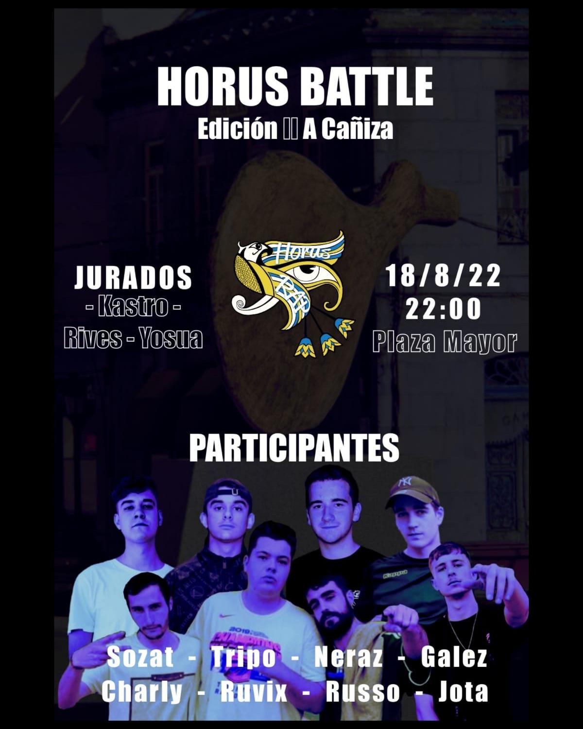 Volven as BATALLAS DE RAP este 18 de agosto da man de HORUSRAP 