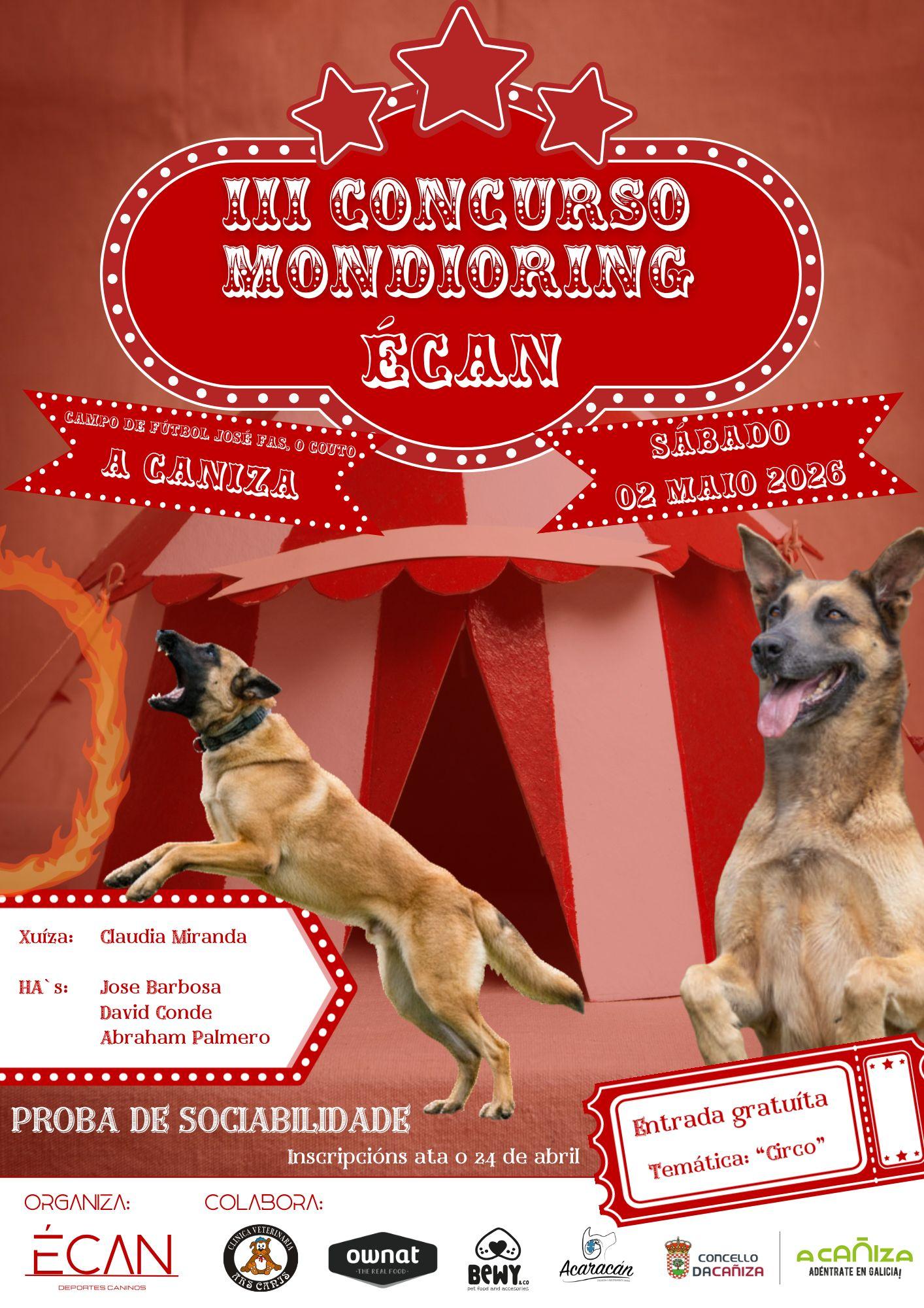 III Concurso de Mondioring ÉCAN 2026 na Caniza