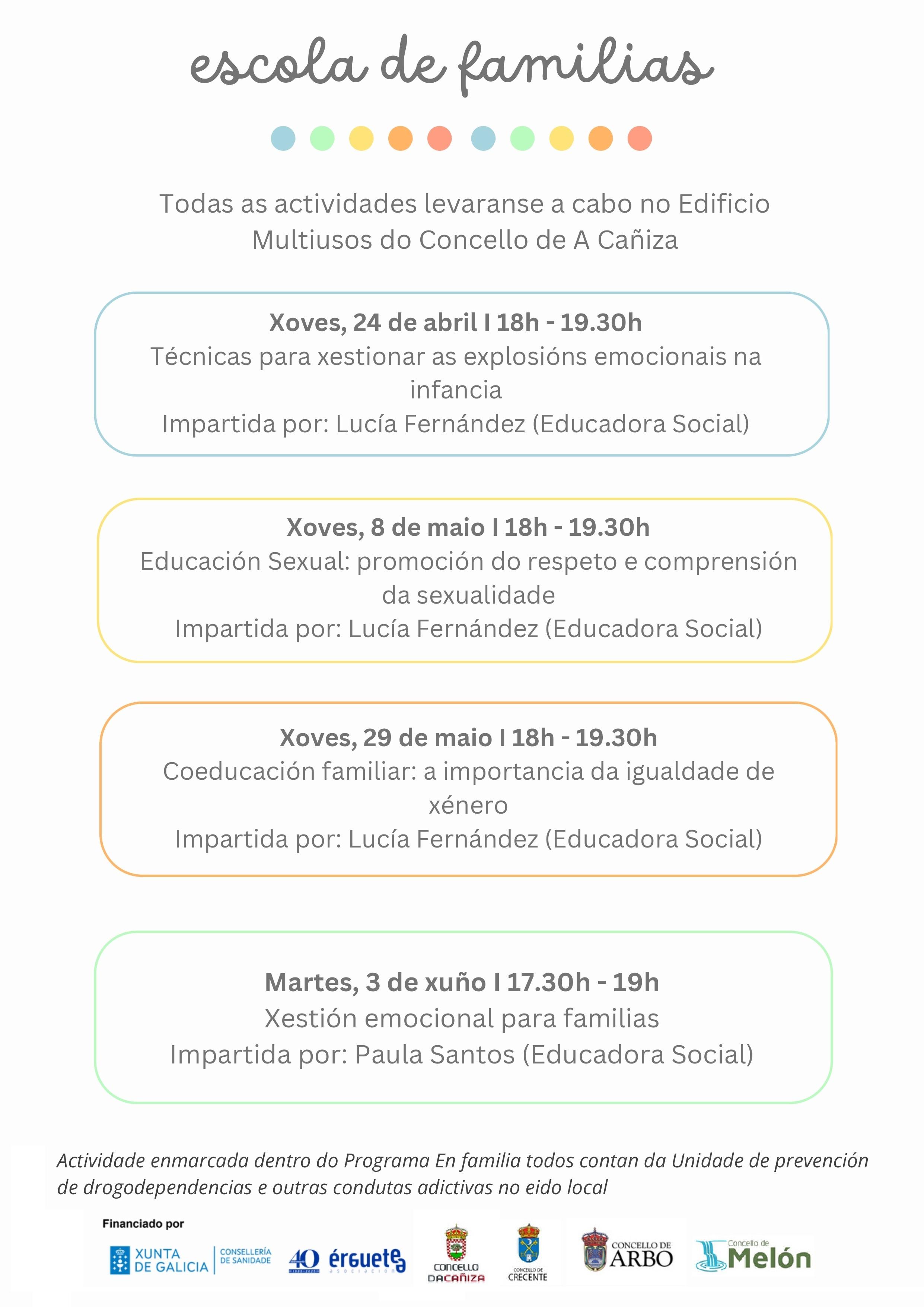 Charla sobre «Técnicas para xestionar as explosións emocionais na infancia»