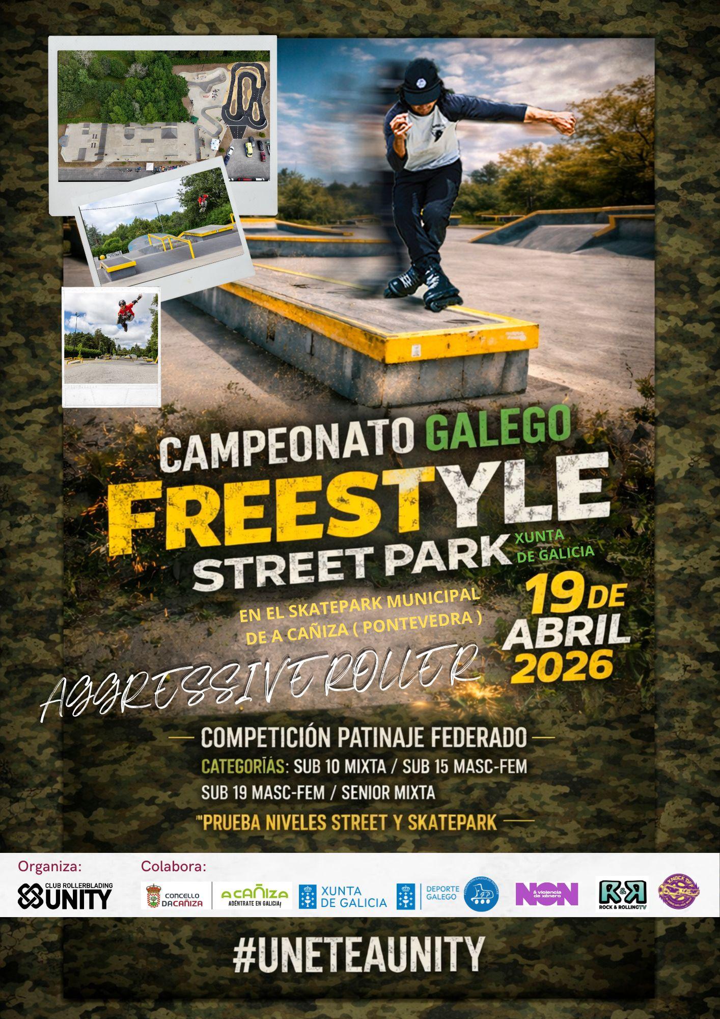 A Cañiza acollerá o Campionato Galego de Freestyle Street Park 2026 da Xunta de Galicia
