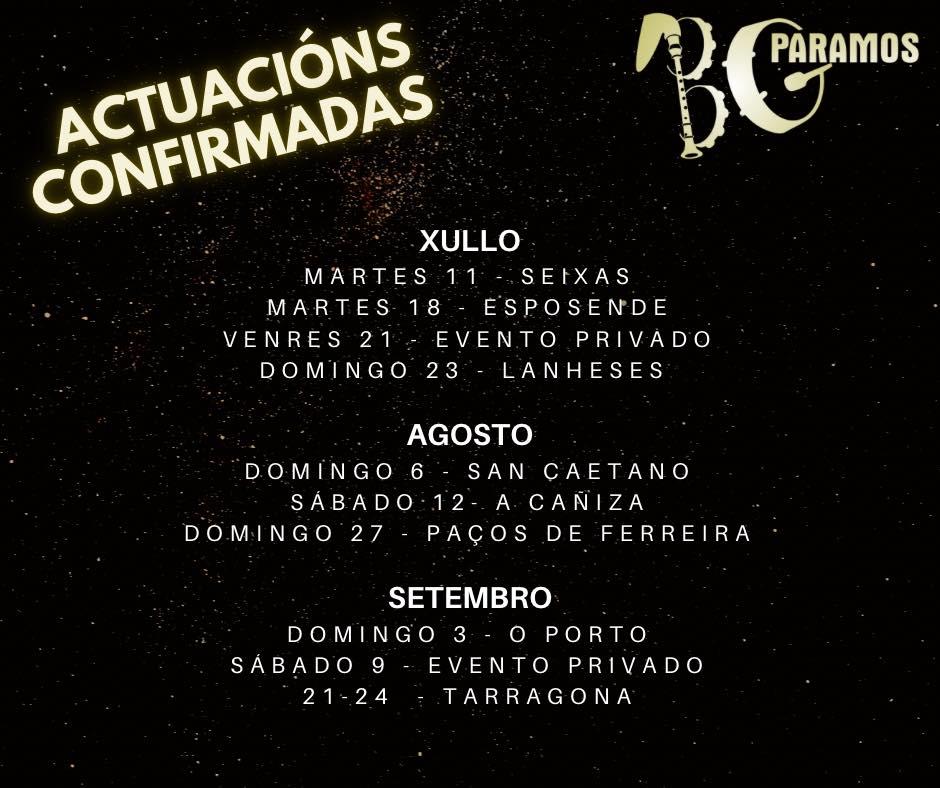 A Banda de Gaitas San Xoan de Paramos de Tui nos acompañará durante a noite do 12 de agosto. Toda unha honra