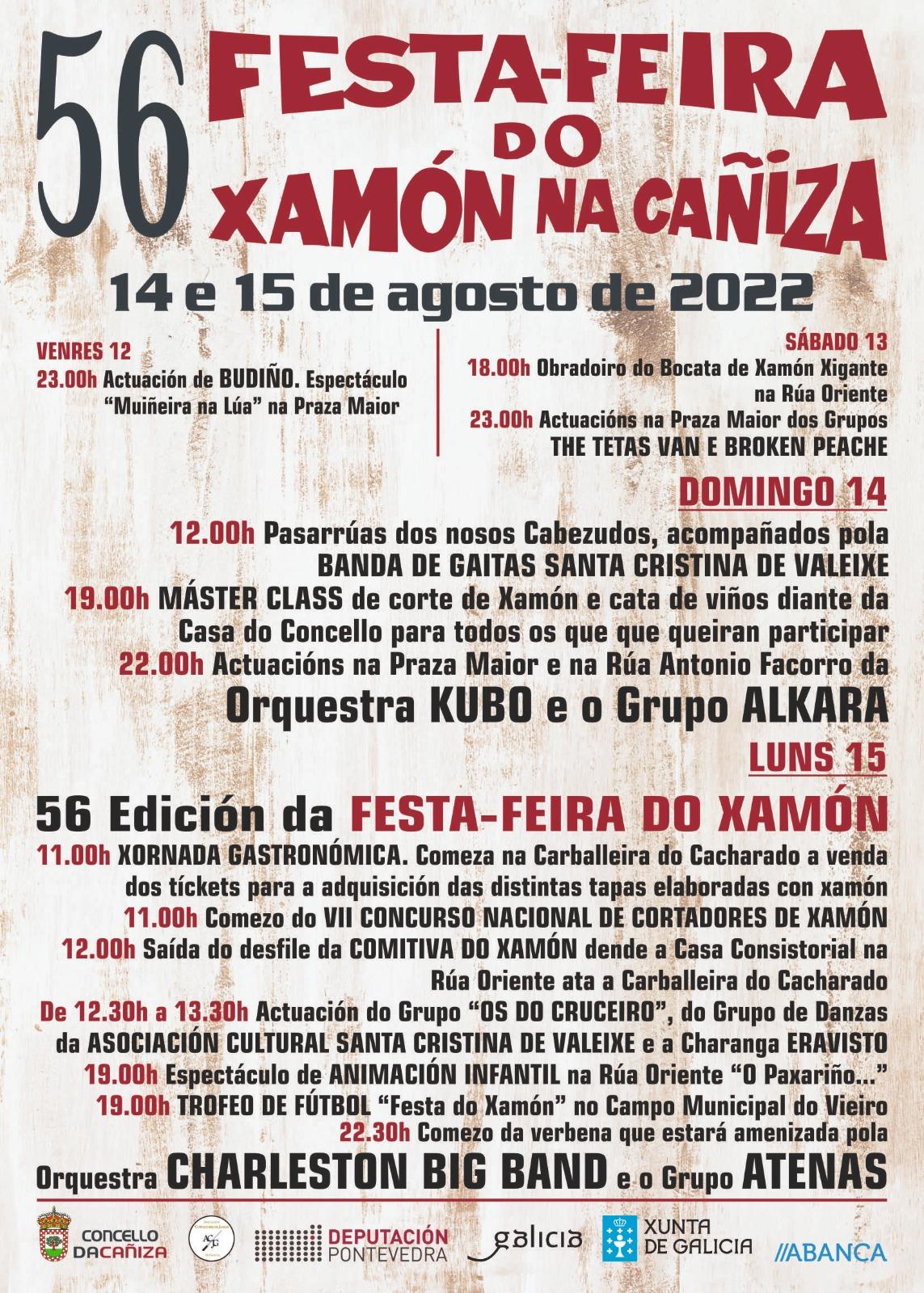 Cartel das Festas do Xamón 15 de agosto de 2022