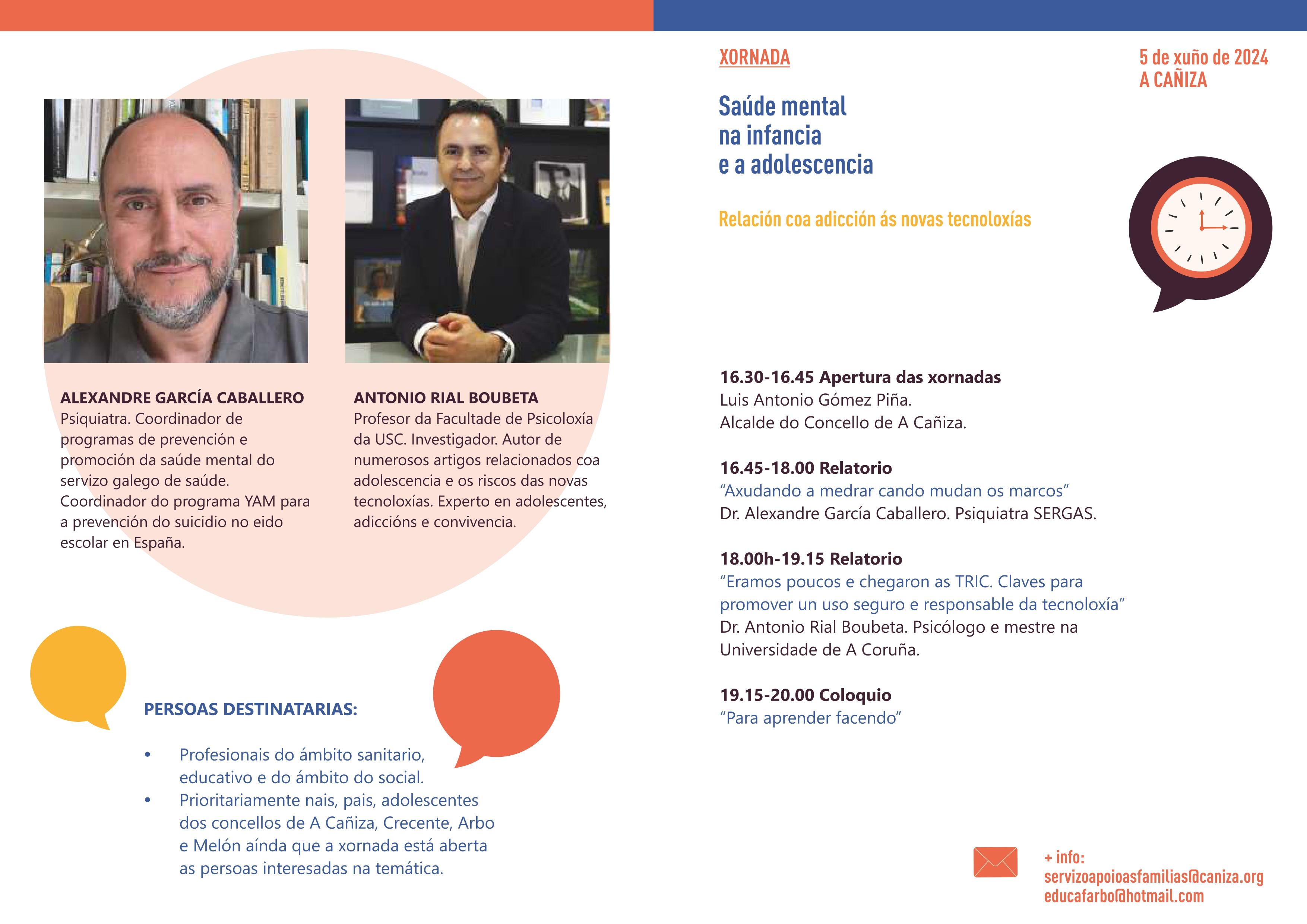 Formación sobre SAÚDE MENTAL NA INFANCIA E A ADOLESCENCIA” . Relacionada coa adicción ás novas tecnoloxías.