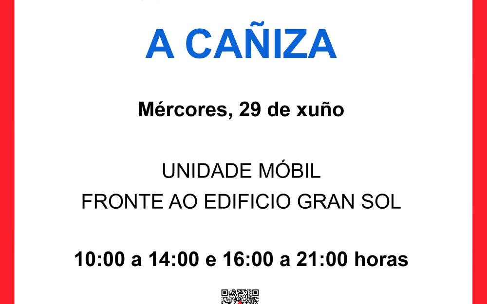 Axencia ADOS de doazón de sangue e órganos estara na Cañiza o vindeiro 29 de xuño