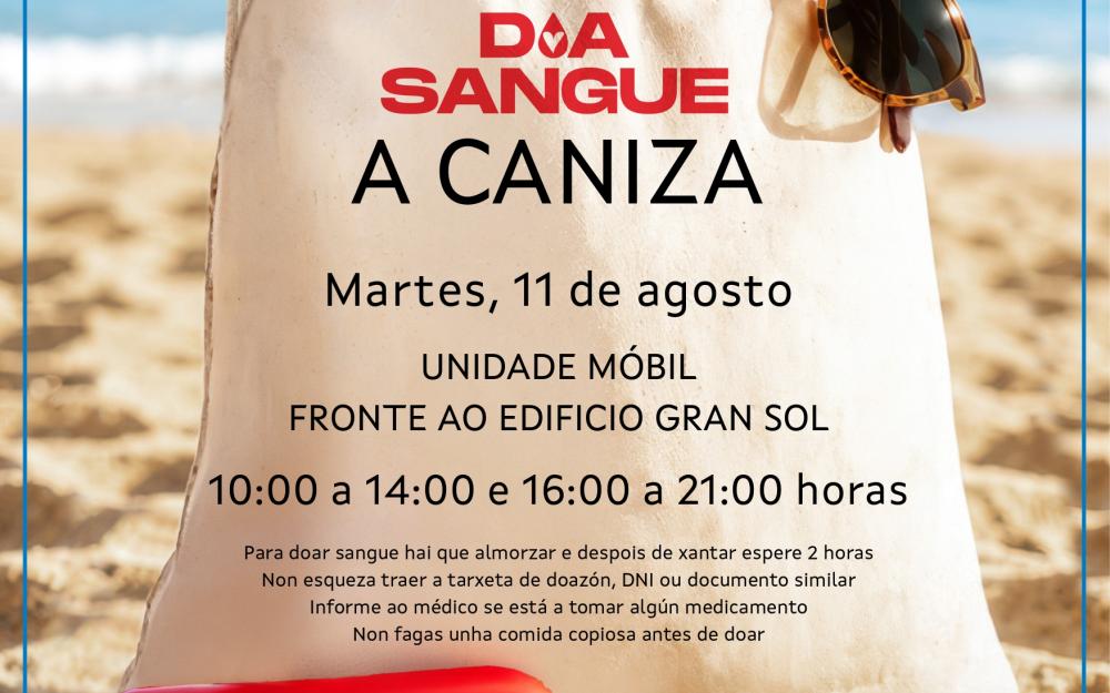 A unidade Móbil de ADOS estará na Caniza o 11 de agosto de 2026 en horario de 10 a 14h e de 16 a 21h