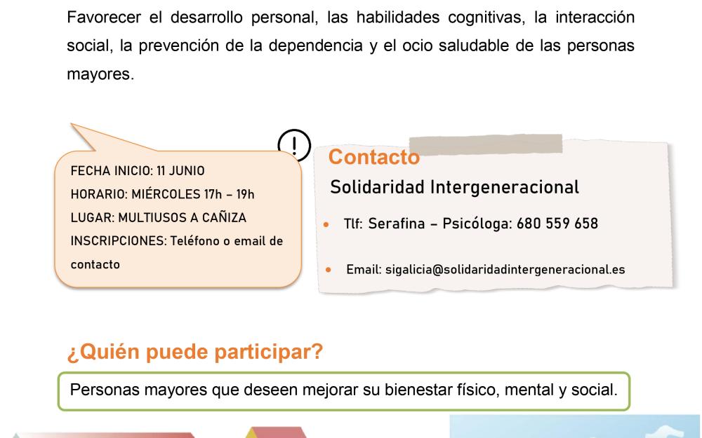 Taller de estimulación cognitiva para maiores
