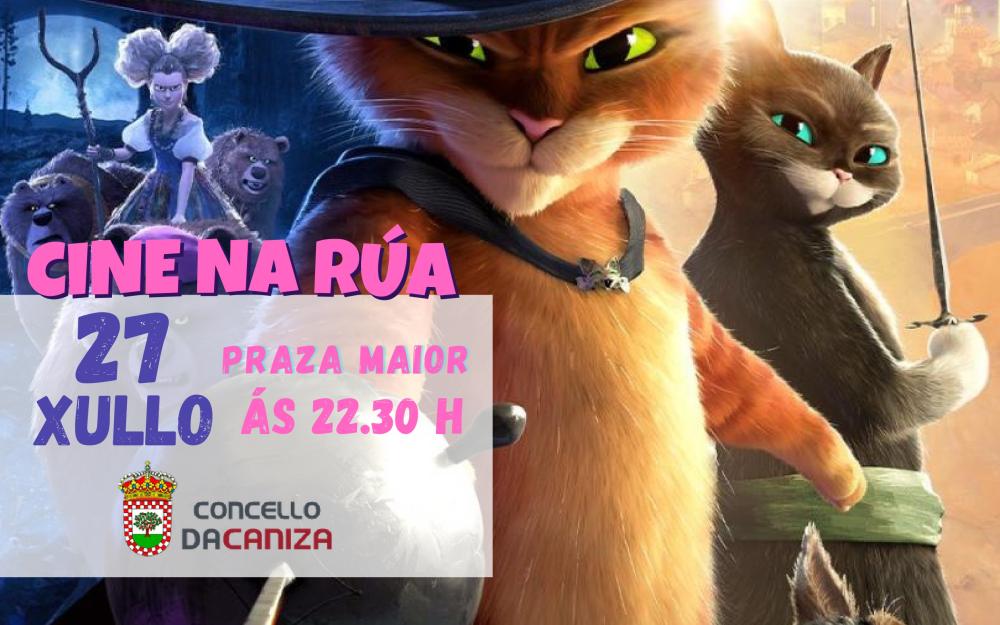 A proxección da película «O Gato con Botas: O Último Desexo» inaugura o ciclo "Cine na Rúa" do "Verán de Lecer 2026"