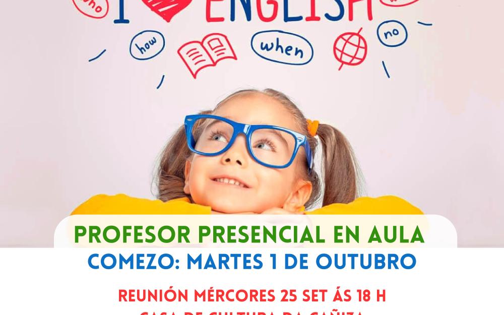 ESCOLA DE INGLÉS. Curso 2024 - 2025. Reunión o mércores 25 de setembro, ás 18h na Casa de Cultura da Cañiza