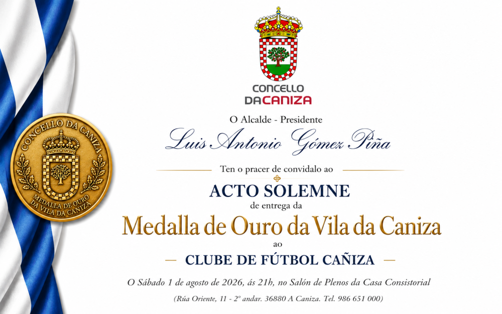 Entrega da Medalla de Ouro da Vila da Cañiza ao C.F.Cañiza