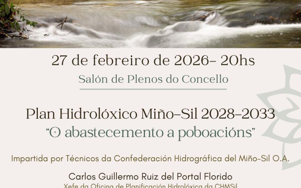  Charla informativa sobre o  «Plan Hidrolóxico Miño-Sil 2028-2033», de interese para as Comunidades de Traídas de Augas