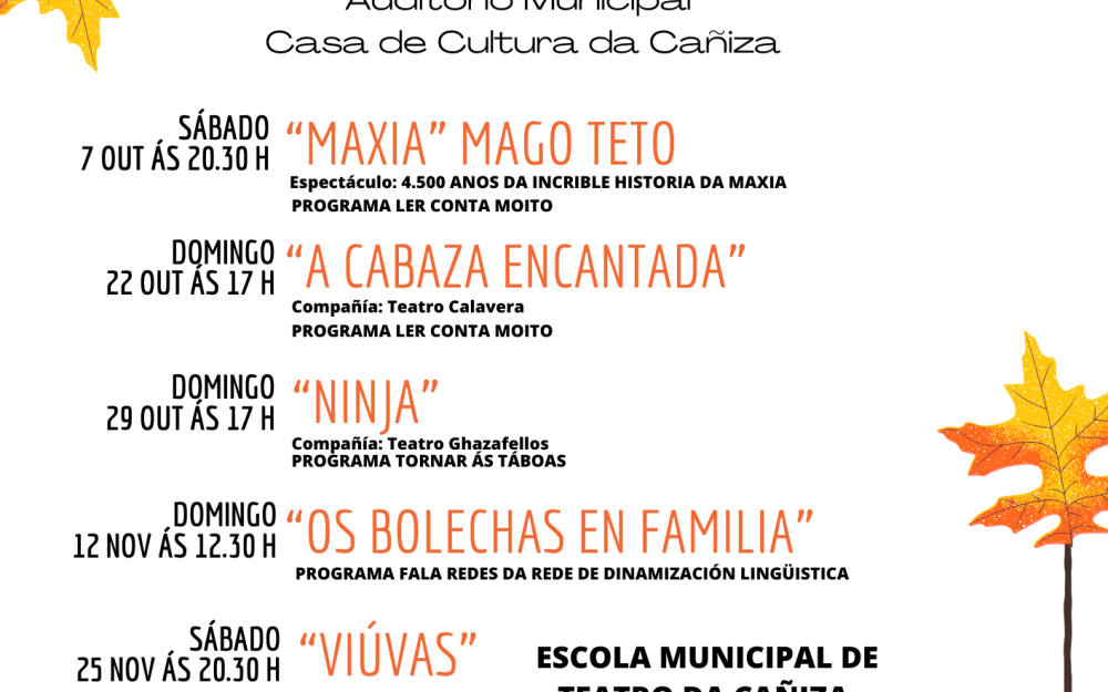 Inauguramos o ciclo de teatro de Outono 2023