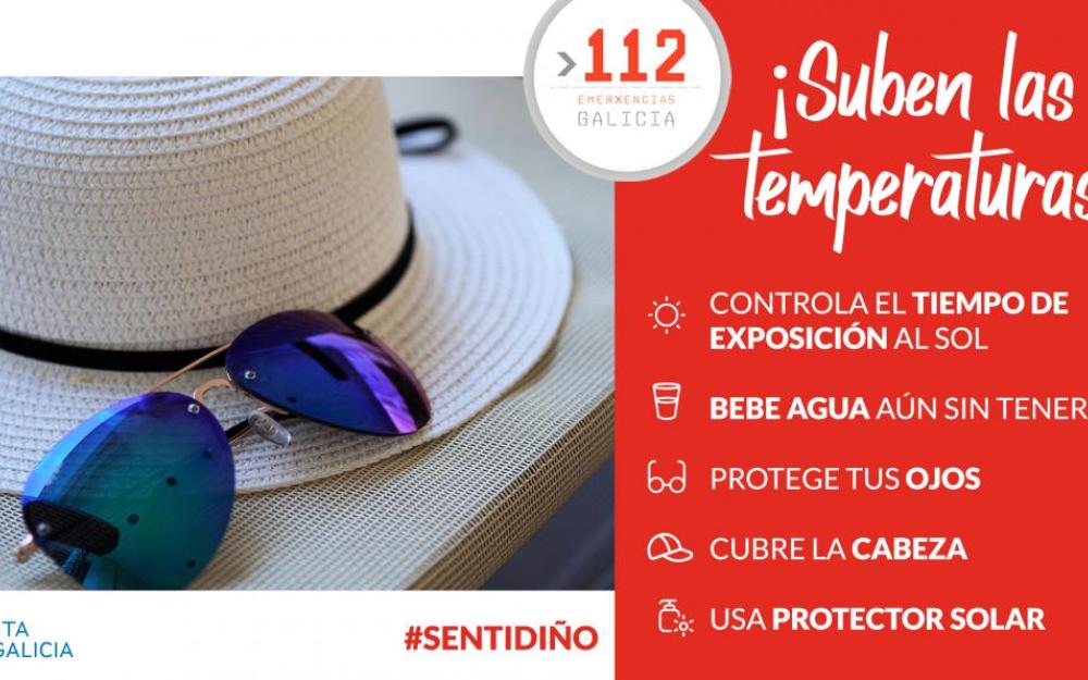 A Dirección xeral de Saúde Pública da Consellería de Sanidade, informa dun episodio de vaga de calor a partir do venres día 12 de xuño de nivel VERMELLO, que afectará a Pontevedra (Interior).