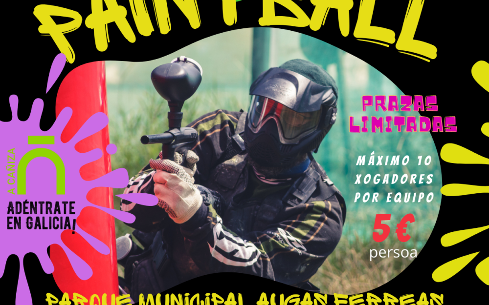 O Concello organiza dúas xornadas de Paintball os días 3 e 4 de decembro de 2022