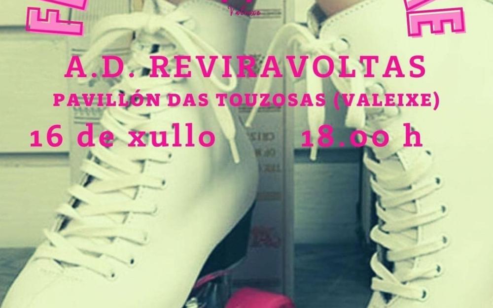 Exhibicion de patinaxe sobre rodas a cargo da A.D. Reviravoltas de Valeixe o 16 de xullo de 2022 a partires das 6 da tarde