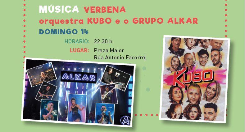 Verbena a cargo da Orquestra Kubo e o grupo ALKAR o domingo 14 de agosto a partires das  22.30h