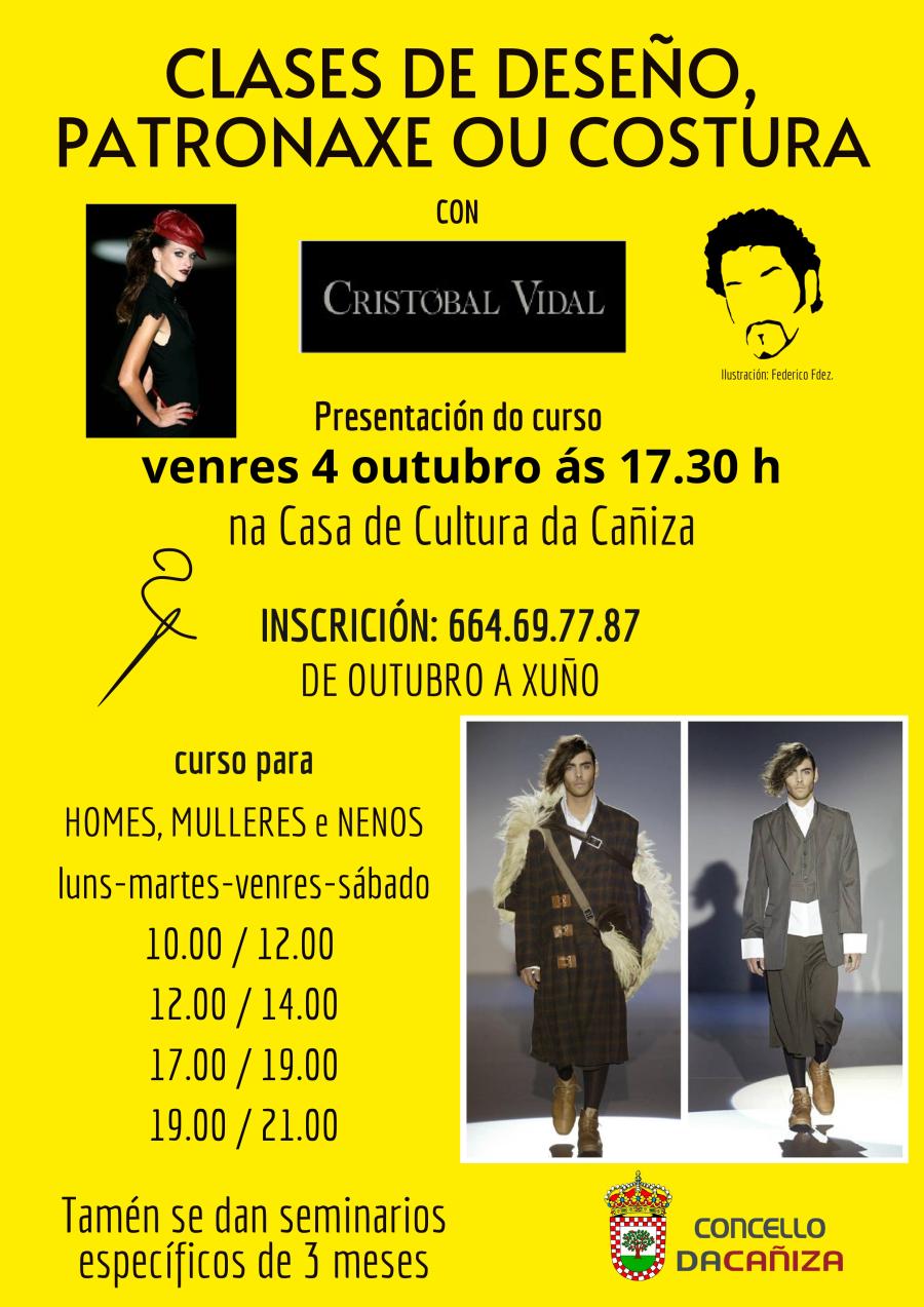 Presentación das clases de deseño, patronaxe  e costura con Cristobal Vidal. Curso 2024-2025