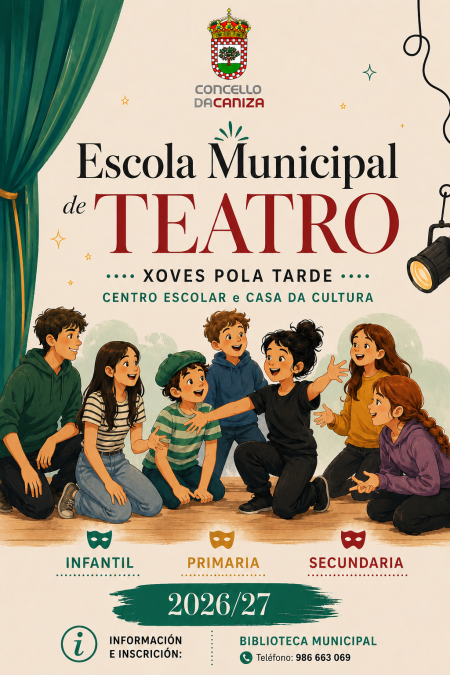 Curso escolar 2026/2027 da Escola Municipal de Teatro 