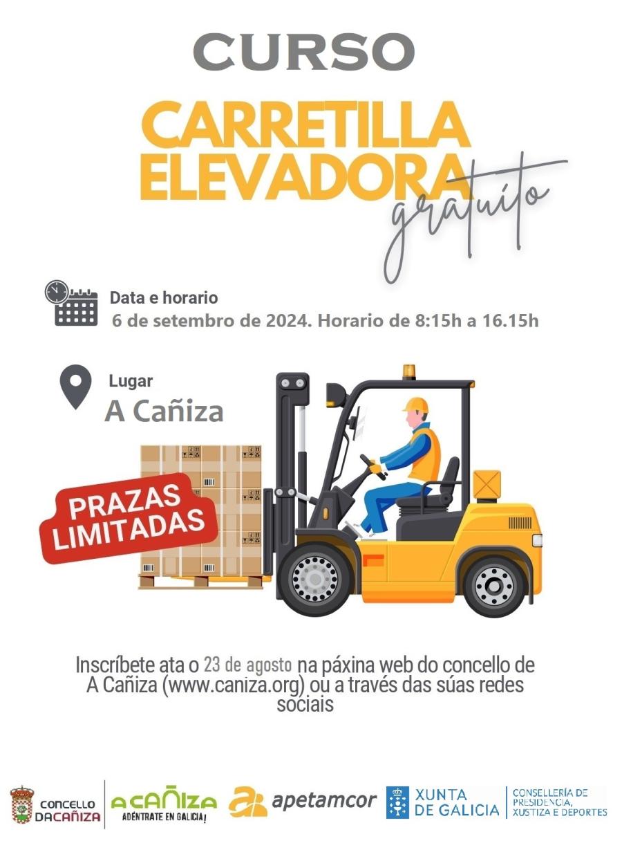 Ofertamos un novo curso de «CARRETILLA ELEVADORA»  gratuíto