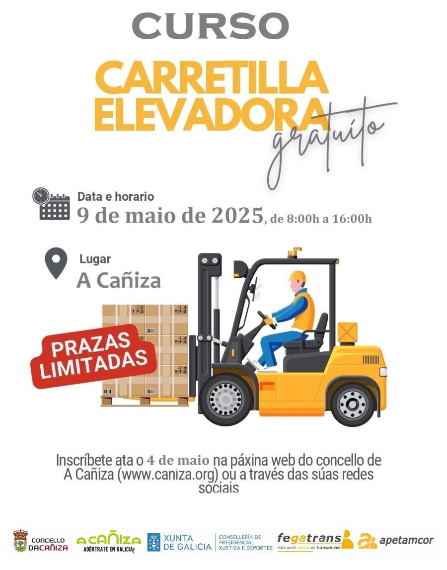 O Concello oferta un novo curso gratuito de carretilla elevadora
