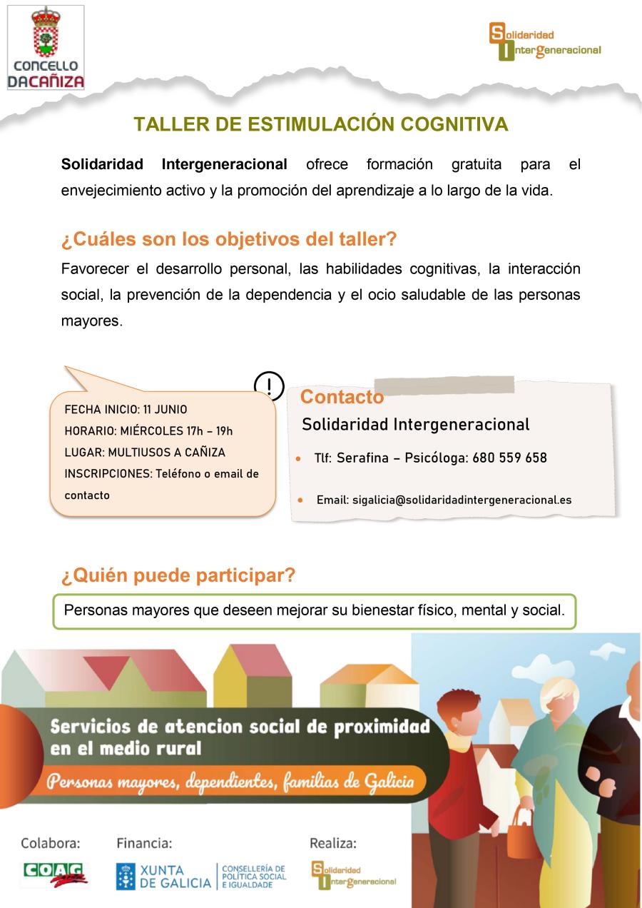 Taller de estimulación cognitiva para maiores