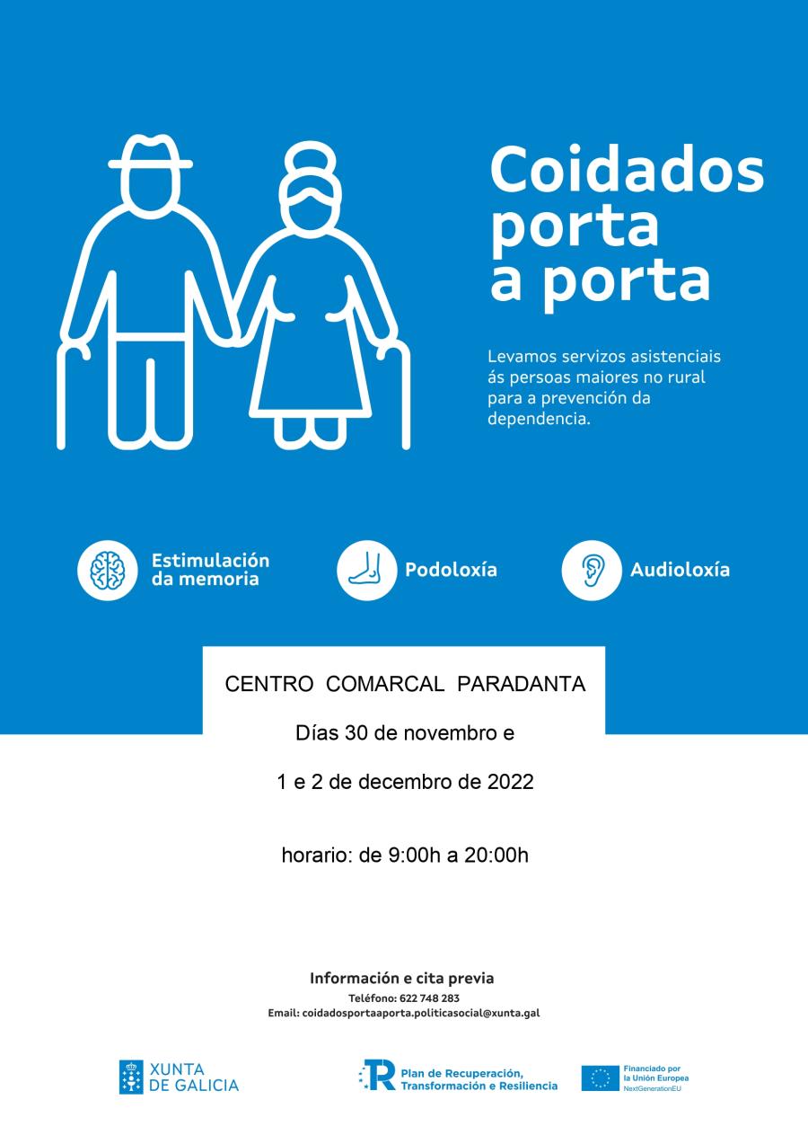 Nova visita do servizo asistencial «coidados porta a porta» os días 30 de novembro e 1 e 2 de decembro de 2022