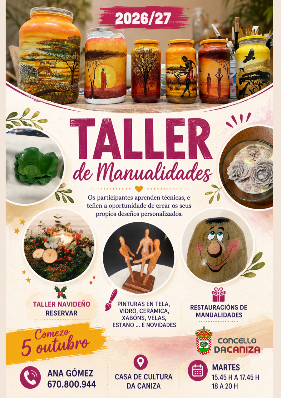 Taller de Manualidades con ANA GÓMEZ. Curso 2026/27
