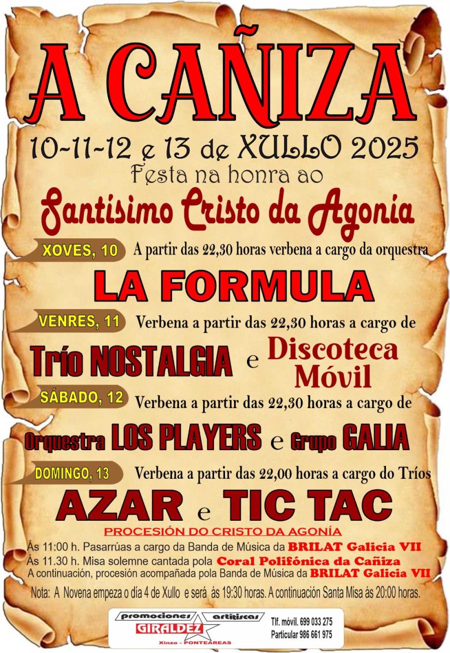  Festa na honra ao Santísimo Cristo da Agonía da Cañiza
