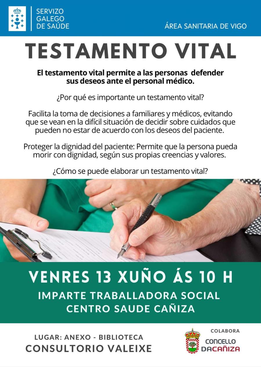 Charla sobre o « Testamento Vital »