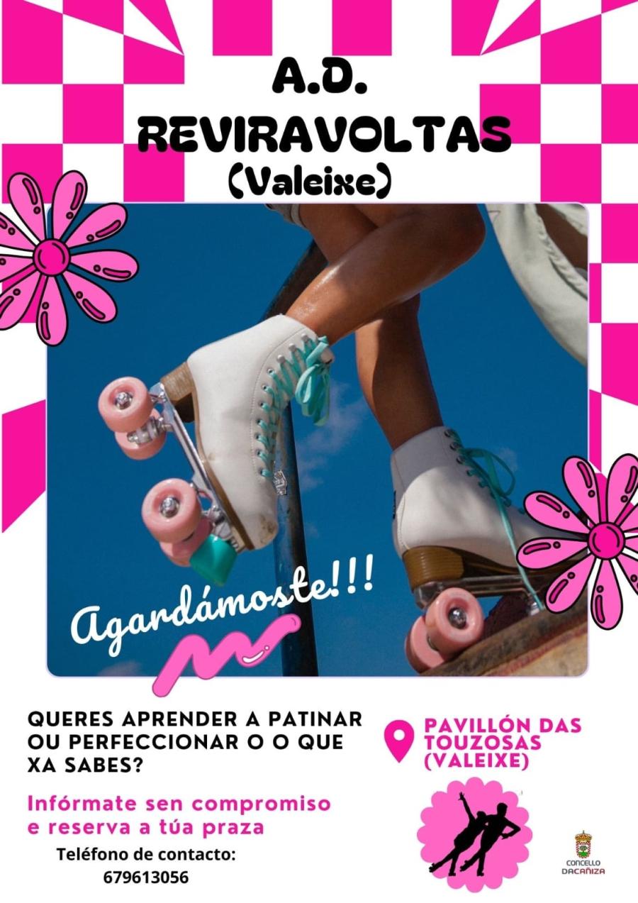 A Asociación Deportiva «REVIRAVOLTAS» de Valeixe informa do inicio do novo curso de PATINAXE