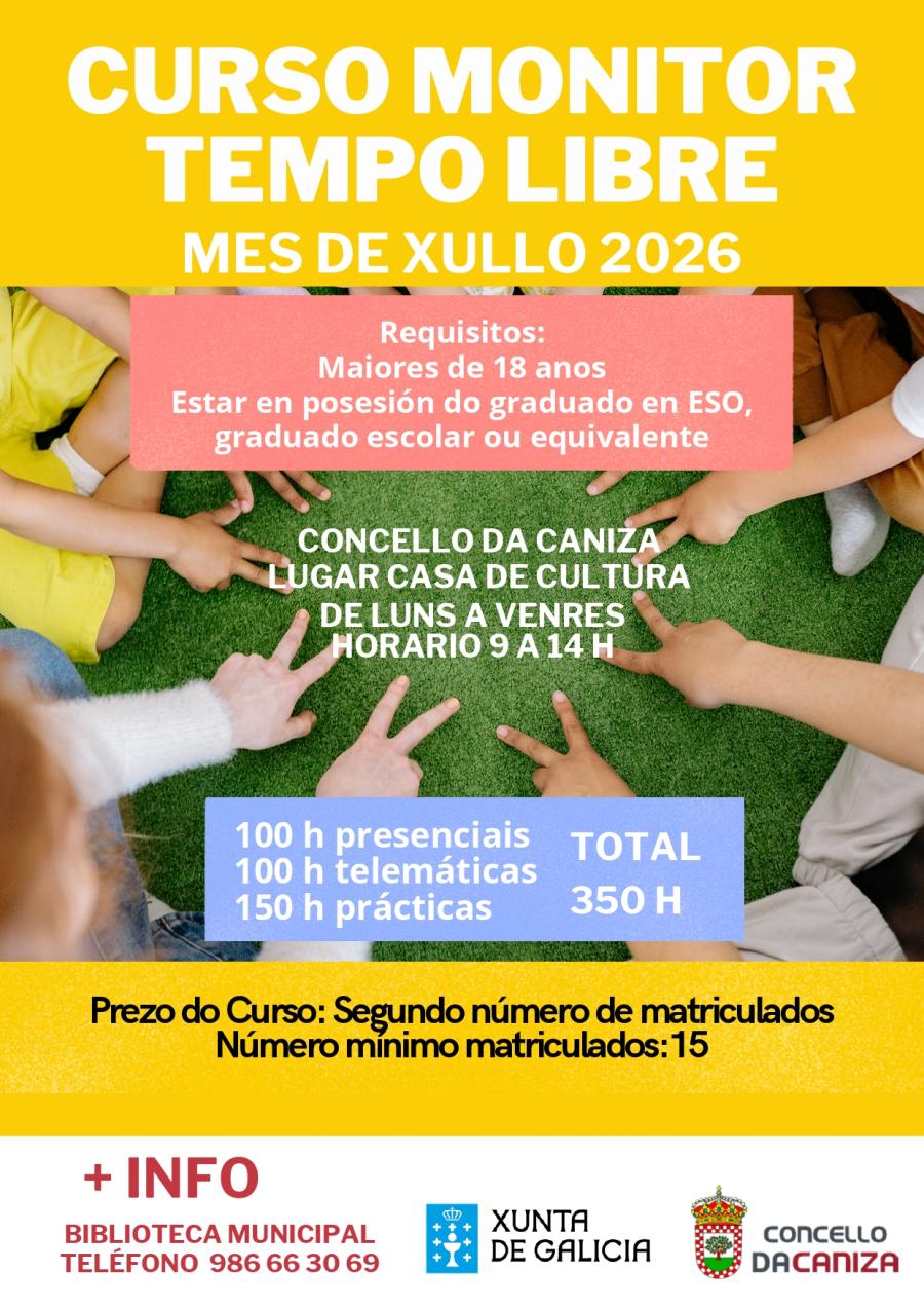Curso homologado de monitor/a de ocio e tempo libre