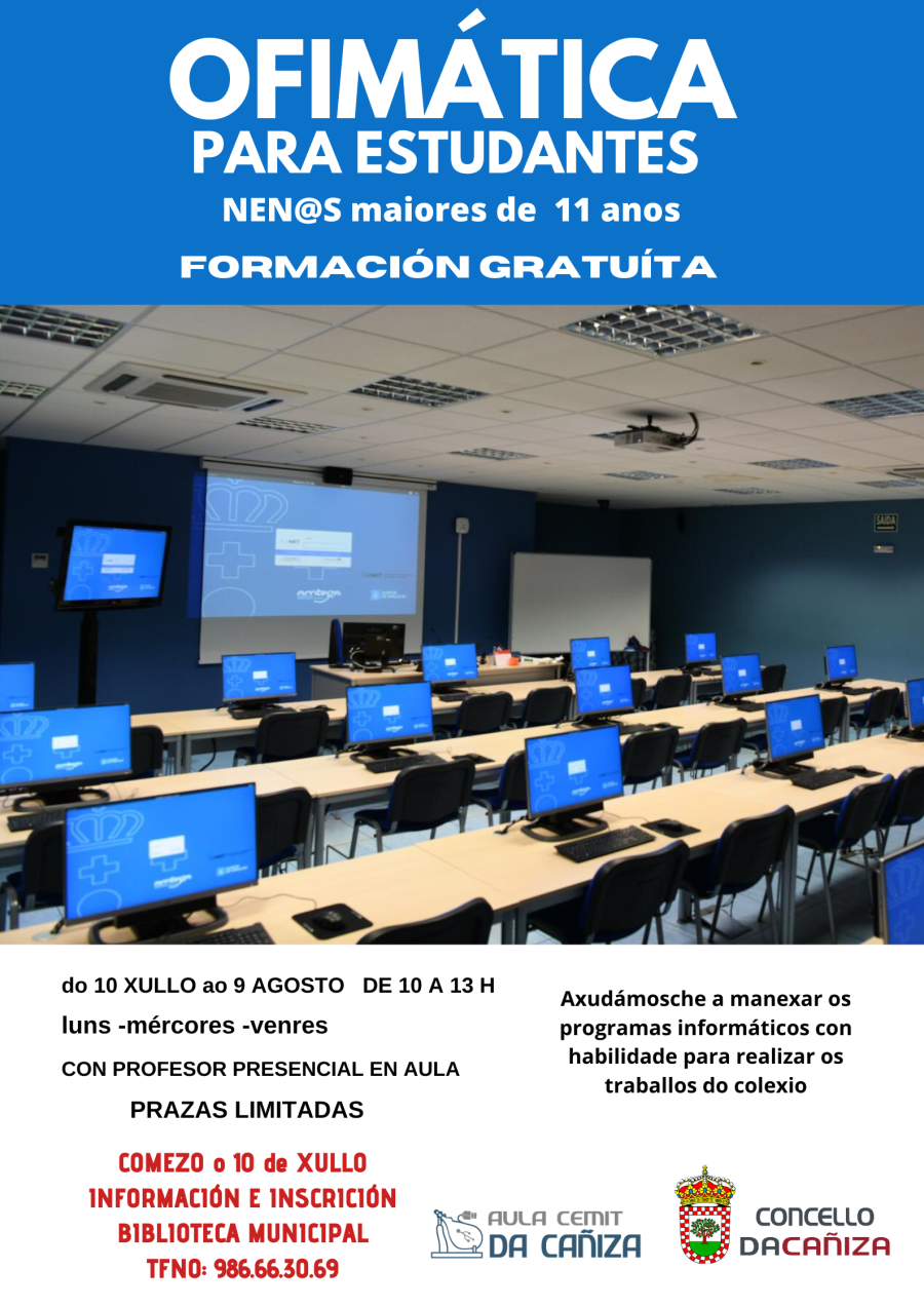 Curso de OFIMÁTICA para estudiantes de ESO e BACHARELATO