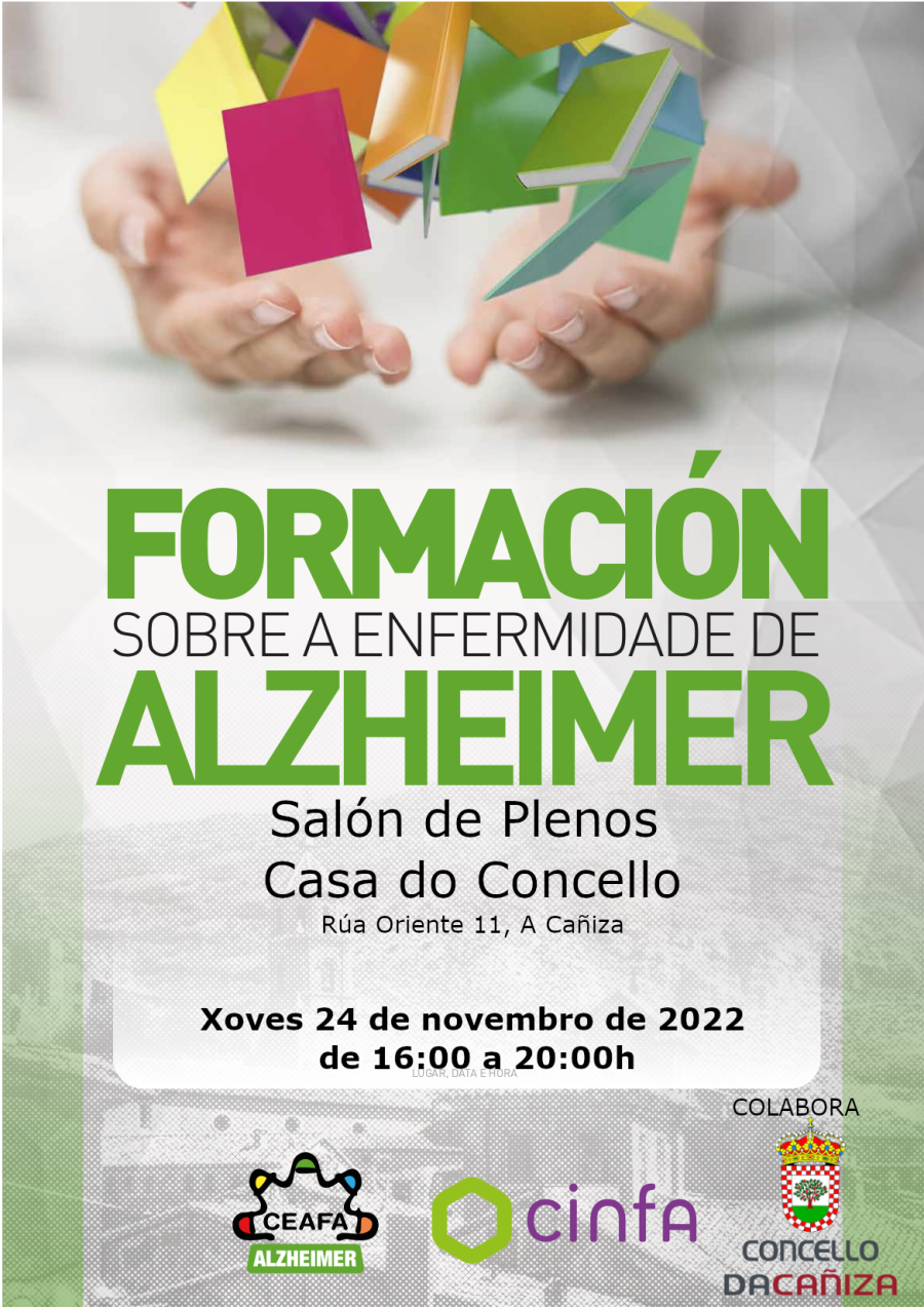 O Concello da Cañiza acolle unha Xornada formativa sobre a enfermidade Alzheimer o 24 de novembro